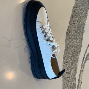 Stylish White and Black Women's Sneakers